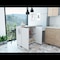 Tuhome Kitchen Island Cart Victoria, 4 Interior Shelves, 6 Carters, Drawer, 2 Door Cabinet, White/Light Oak MBD5461 - alternate 1